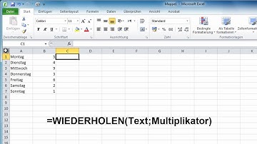 100 Excel 2010 Funktionen - Die Funktion WIEDERHOLEN