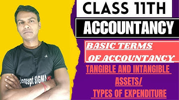 CLASS 11th || TANGIBLE & INTANGIBLE ASSETS || TYPES OF EXPENDITURE|| ACCOUNTANCY || 2023-24 ||