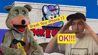 KID BREAKS IPHONE 13 AT HAUNTED CHUCK E CHEESE!!! (He Told Me To Do It)