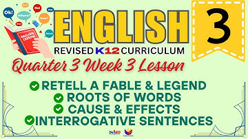 ENGLISH 3 | RETELL A FABLE & LEGEND | WEEK 3 LESSON |  QUARTER 3 | REVISED CURRICULUM