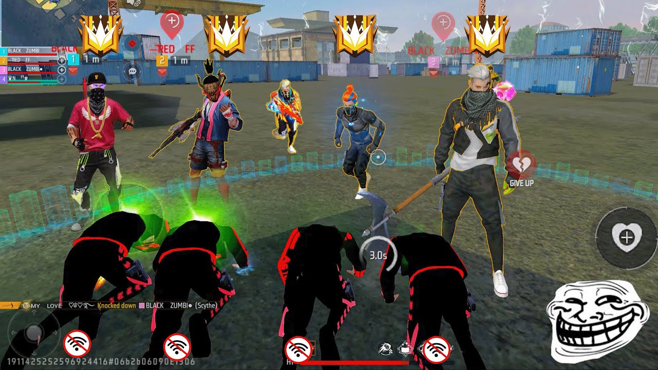 Black Marshmallow No Internet Prank 🤣| FREE FIRE FUNNY GAMEPLAY | FF PRANK