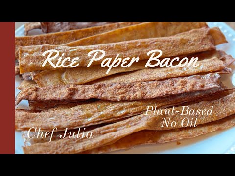 Rice Paper Bacon |whole food plant based | oil free cooking| best BLT