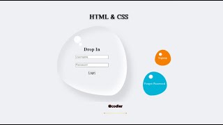 Liquid Drop Login Form || HTML || CSS🔥|| Frontend || @CodlerOfficial