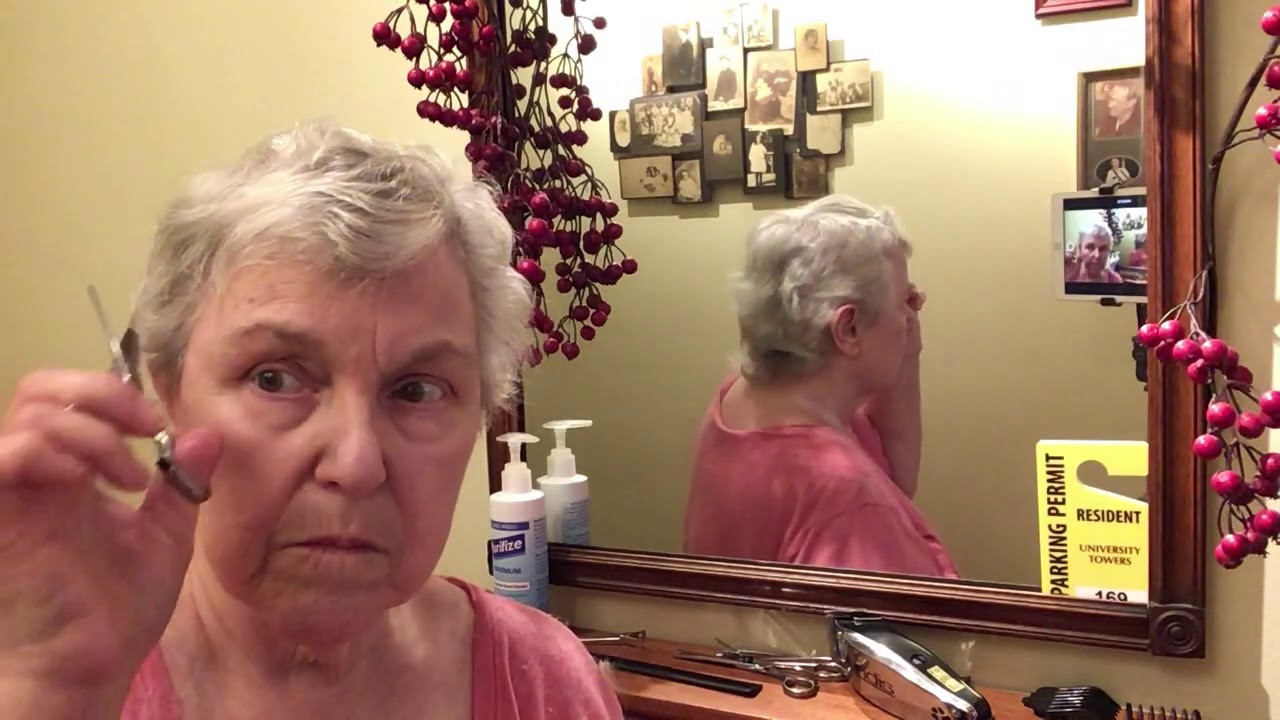Haircut with thinning shears YouTube