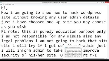 How to hack wordpress website