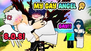 Reacting to Roblox Story | Roblox gay story 🏳️‍🌈| I RIZZ MY GUARDIAN ANGEL P2