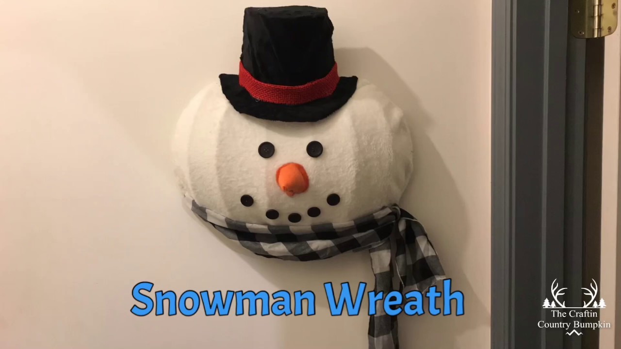 Dollar Tree DIY Snowman Wreath YouTube Dollar Tree DIY Snowman Wreath YouTube