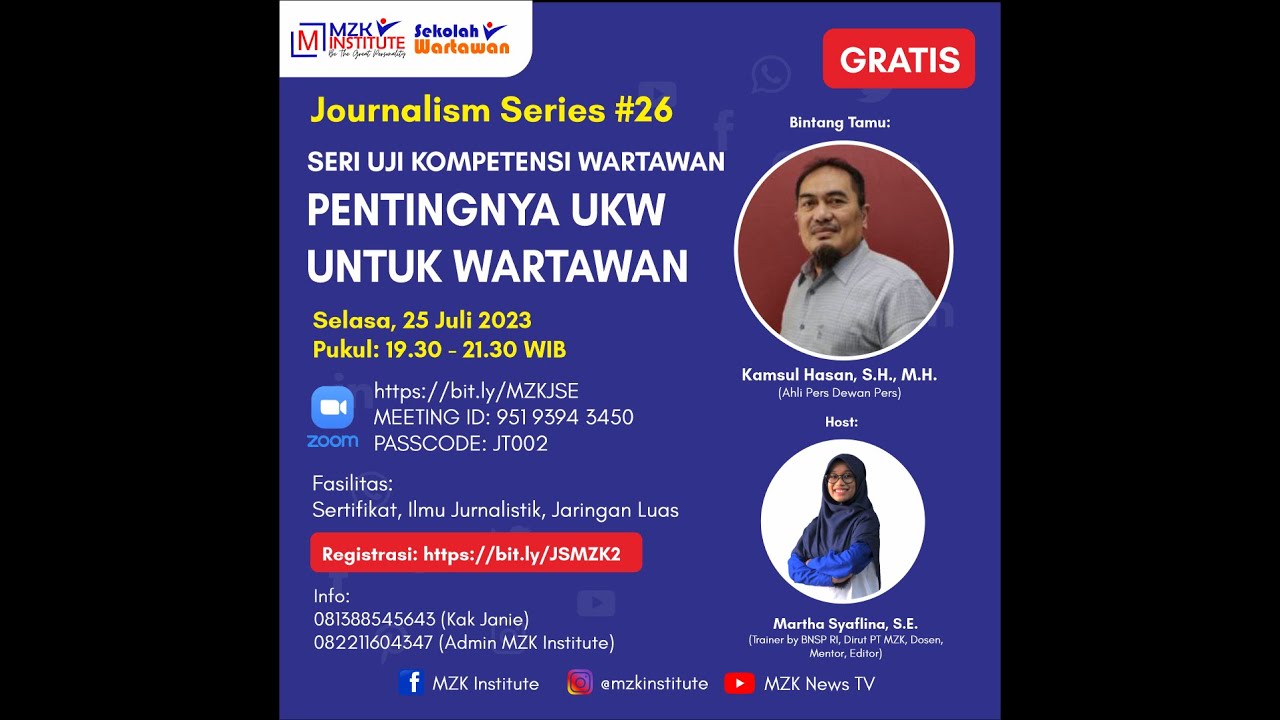 JOURNALISM SERIES #26: SERI UJI KOMPETENSI WARTAWAN: PENTINGNYA UKW UNTUK WARTAWAN