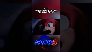 Knuckles Gets Scared by Shadow #sonic3 #sonicmovie #funny