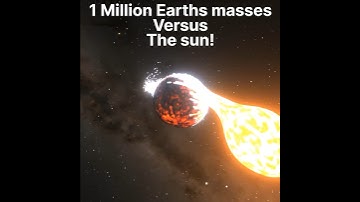 1 million Earth masses versus the sun! #simulation #space #nasa #cosmos #astronomy #astrophysics