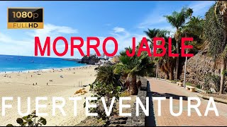 Morro Jable, Fuerteventura 4K - Walking Tour Town, Amazing Beach