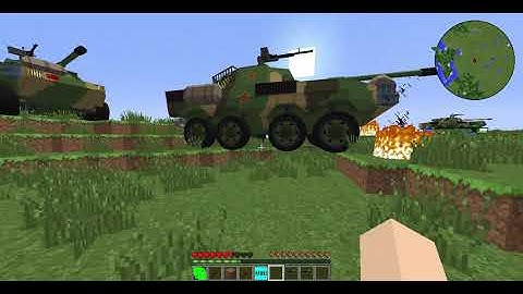 Minecraft Flans mod VehicleNPC Test (Using NGT/MC Terrain and Custom NPCs)