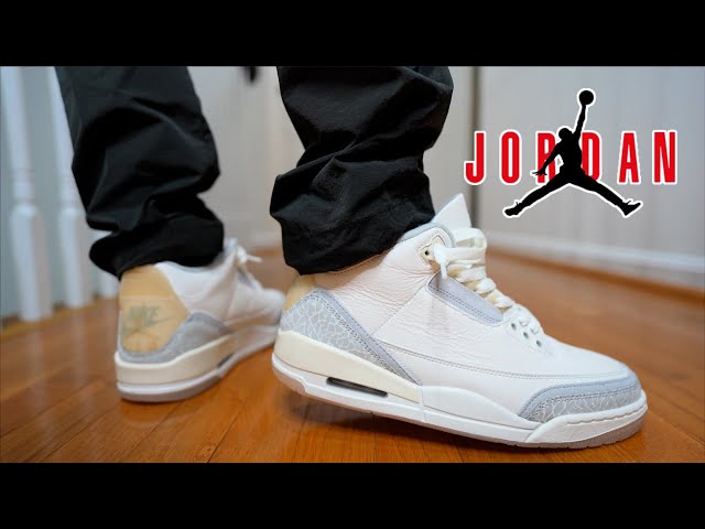 SUPER CLEAN JORDAN 3 IVORY CRAFT REVIEW & ON FEET - YouTube display picture 2