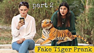 Fake Tiger Prank on Cute Girl Part 2@crazycomedy9838