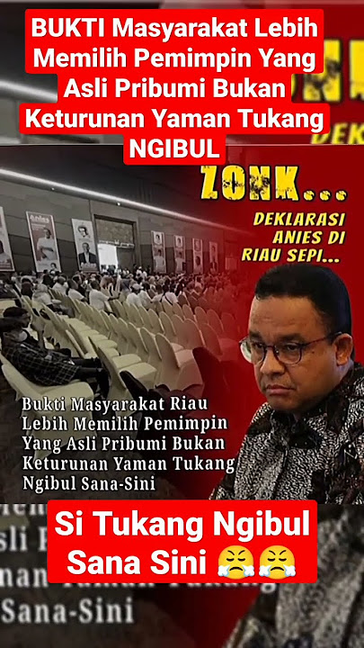 Anies Si Tukang Kibul Kena ZONK Deklarasi di Riau Sepi.Tau Rasa Lo KADRUN 🤣🤣 #shorts #aniesbaswedan