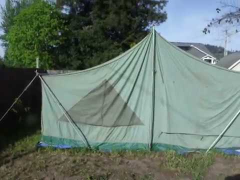 UPDATE! Part 2 Vintage Eureka 10x15 Canvas Cloth Cabin ...