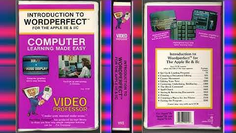 WordPerfect training video Apple IIe IIc IBM PC (1988)