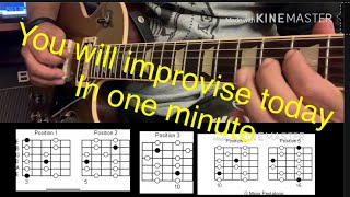 You will improvise a blues guitar solo today