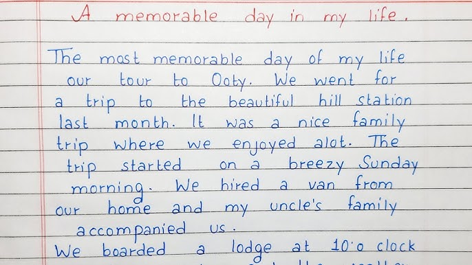 a memorable incident in my life essay 250 words