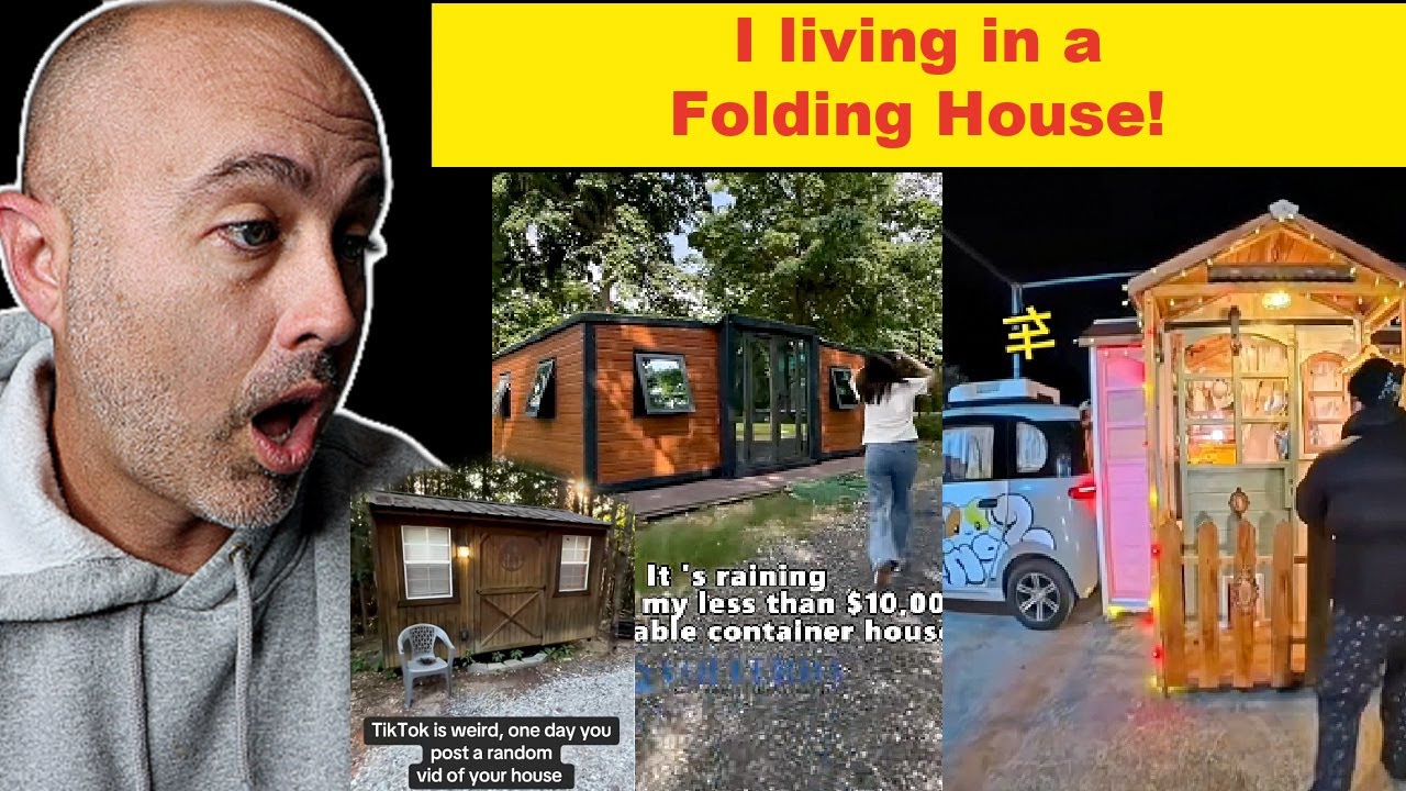 Insane Trend: Living Full-Time in Sheds and Folding Tiny Homes!