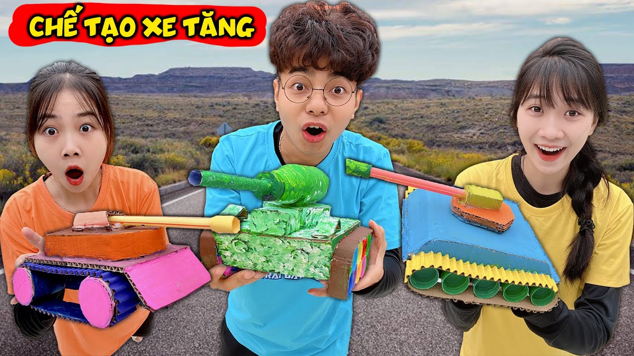 THẮNG TÊ TÊ THỬ THÁCH SÁNG TẠO XE TĂNG TÁI CHẾ SIÊU NGẦU - AI SÁNG TẠO NHẤT?