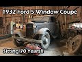 Estate Auction Adventure- 1932 Ford Coupe Barn Find !