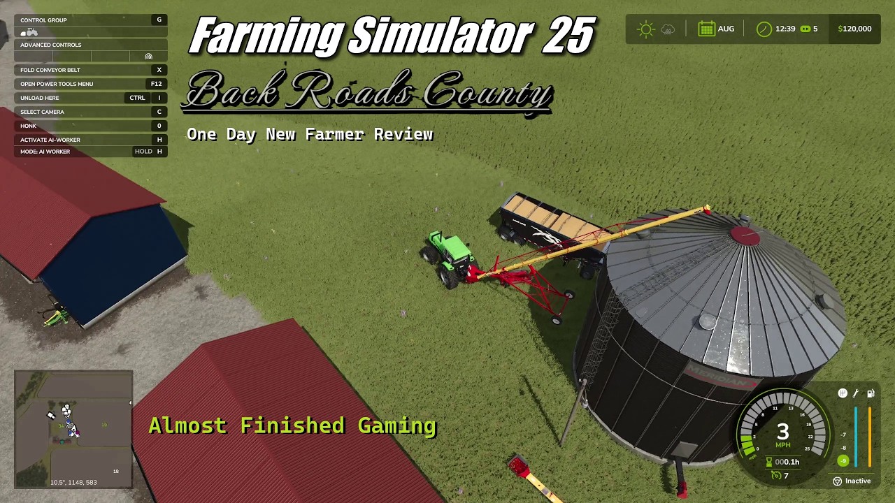 FS25 - Back Roads County - One Day New Farmer Review - YouTube