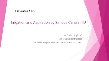1 Minute Video: Irrigation and Aspiration by Simcoe Canula HD