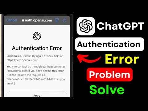 ChatGPT Authentication Error Fix (2026) | ChatGPT Login & Sign In Problem Solved