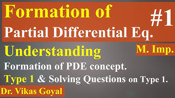 Formation of Partial Differential Equations #1 in Hindi (Imp.) | Concept | Type 1 Examples