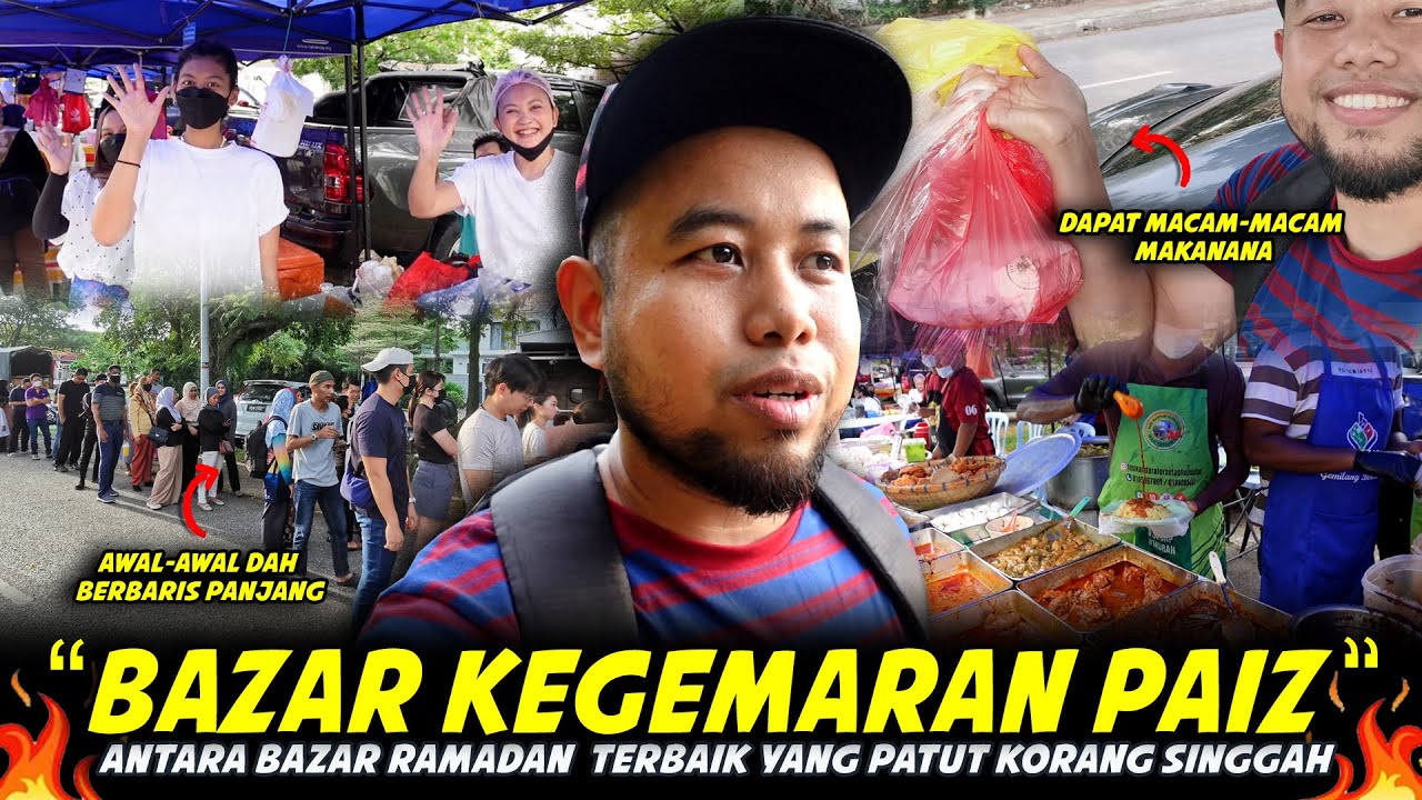 BERBARIS WEH..Gerai Menjual Menu Biasa Je Tapi Sampai Penuh Pelanggan Beratur...BAZAR RAMADAN USJ 4