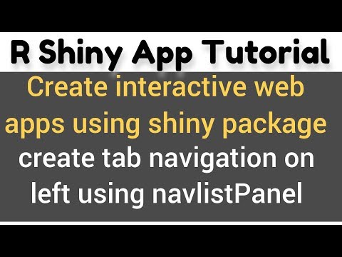 R Shiny App Tutorial | R Shiny Layout | navlistPanel layout | tab navigation on left side