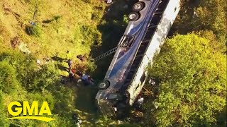 2 killed when bus carrying high schoolers crashes in NY l GMA