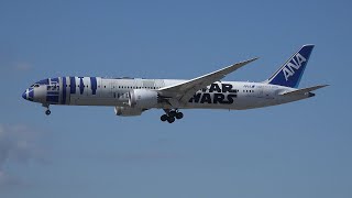 ANA Boeing 787-9 &quot;Star Wars R2-D2&quot; [JA783A] landing at Los Angeles (LAX/KLAX)