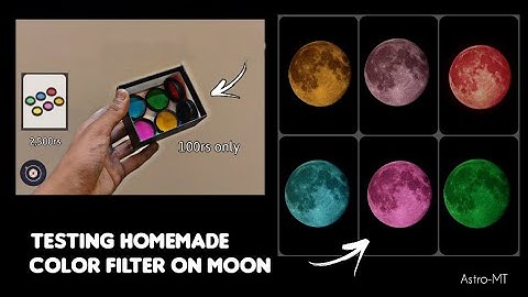 Testing homemade telescope color filters on the moon. Diy color filter for telescope moon.  Astro-MT