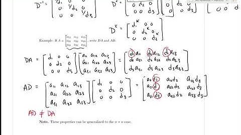 SFU MATH 232 3.6 Matrices with Special Forms