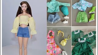 Barbie elbise yapımı || barbie t shirt yapımı || 5 dakikada hallet || barbie kendin yap