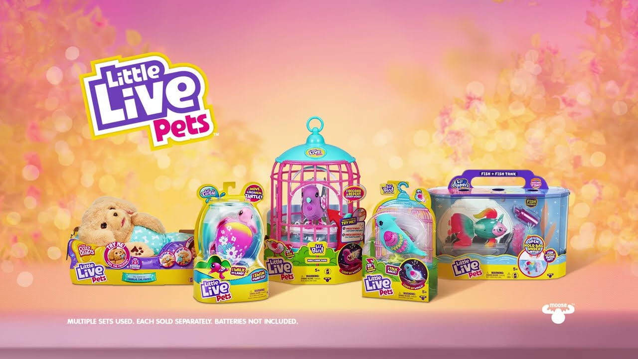 Little Live Pets - Lil Bird, Lil Turtle, Lil Dippers and Cozy Dozys Puppy 
