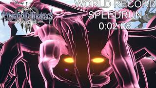 KH III ReMind [Critical Mode] Darkside [WR] Speedrun 0:02.08 [WORLD RECORD]