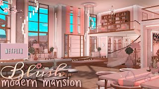 BLOXBURG: Blush Modern Family Mansion x OwellCaramel | House build ♡