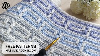 : VERY EASY Crochet Pattern for Beginners!  Crochet Stitch for Baby Blanket, Bag, Sweater & Scarf