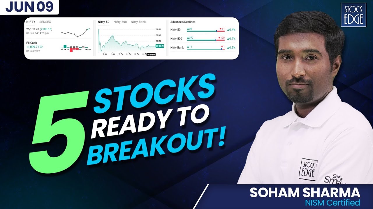 Top 5 Stocks Trading Near Breakout Level!