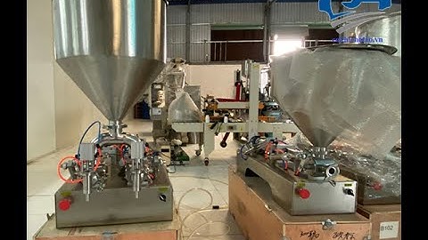 Máy chiết rót 2 vòi bán tự động,  Máy chiết rót dung dịch