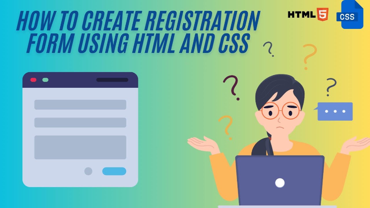 how to create a registration form using html and css!!! - YouTube