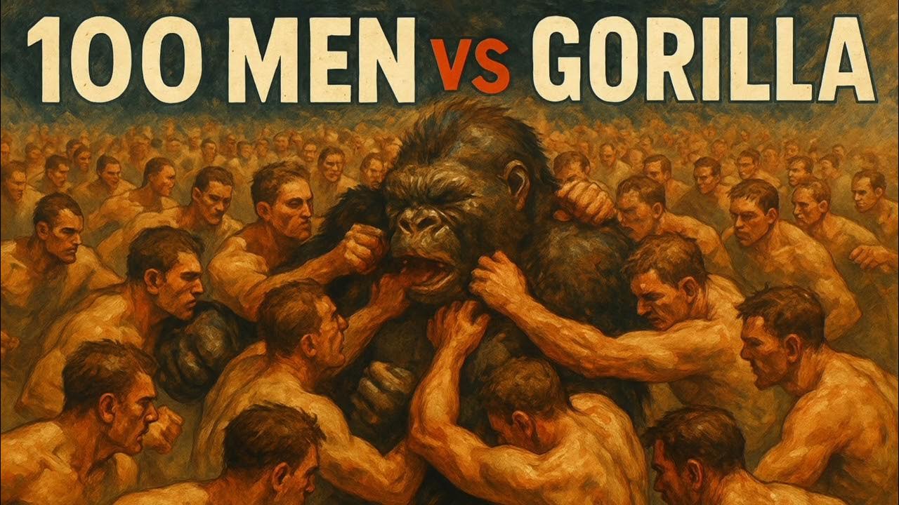 Defeating The Gorilla | 100 Men VS Gorilla - YouTube