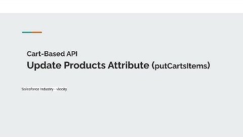 How to update product attributes using cart based api #vlocity #salesforce #omnistudio