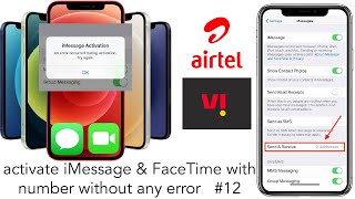 How to activate iMessage & FaceTime |An error occurred during activation|#12|check in description|
