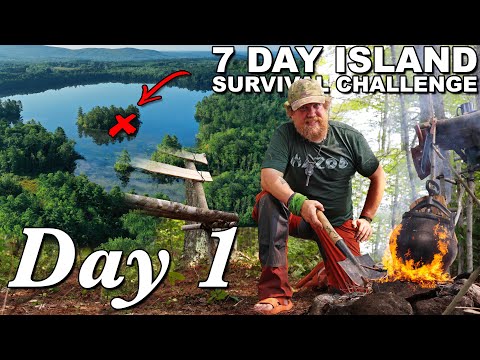 Catch and Cook With a Grim Survival Card - Day 2 of 7 Day Island