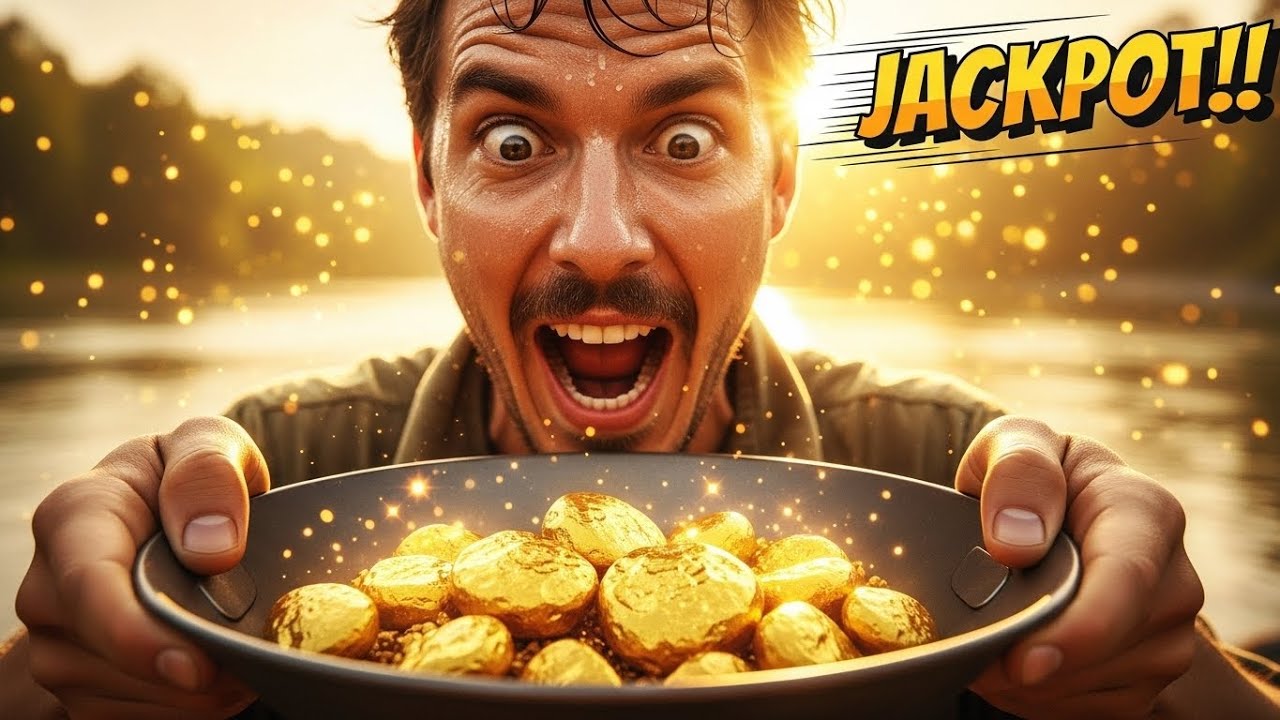 Gold Hunt at Empty River First Pan, First GOLD! 💰 River Treasure