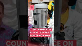 Count Binface on election results and Farage no-show